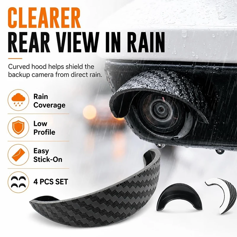 Car Rear View Camera Rain Guard Backup Camera Rain Cover Waterproof Visor Universal Silicone Auto Accessories Clear Vision