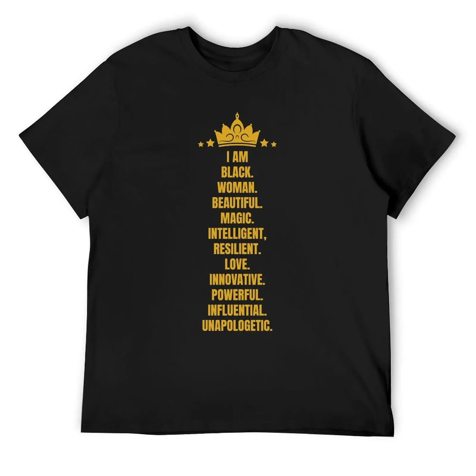 I Am A Powerful Black Woman | African American | Black Queen T-Shirt tops boys animal print man clothes t shirt men 100℅ cotton