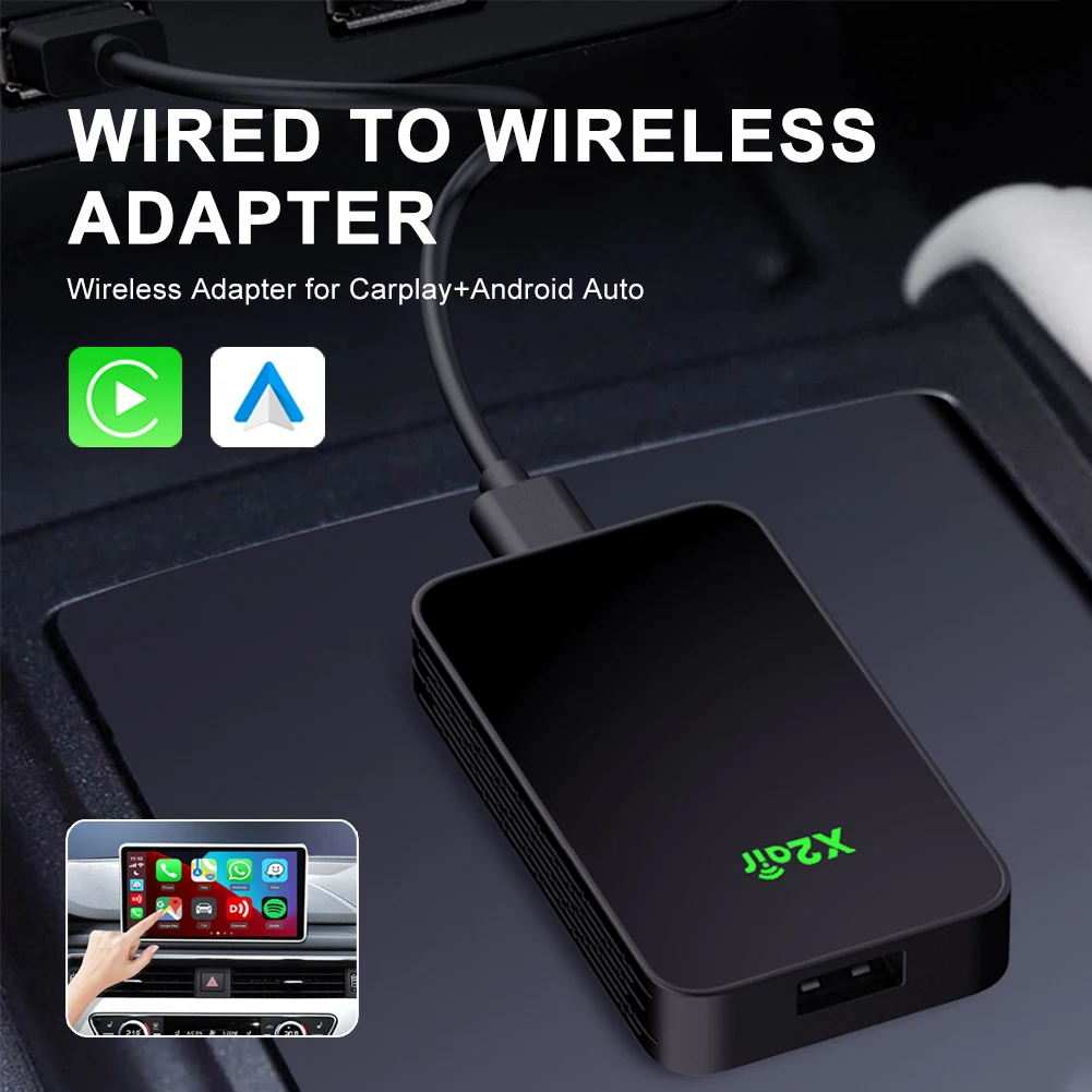 

Wired to Wireless Adapter for CarPlay&Android Auto Mini Adapter Multimedia Player Plug and Play Dongle Box For iOS and Android