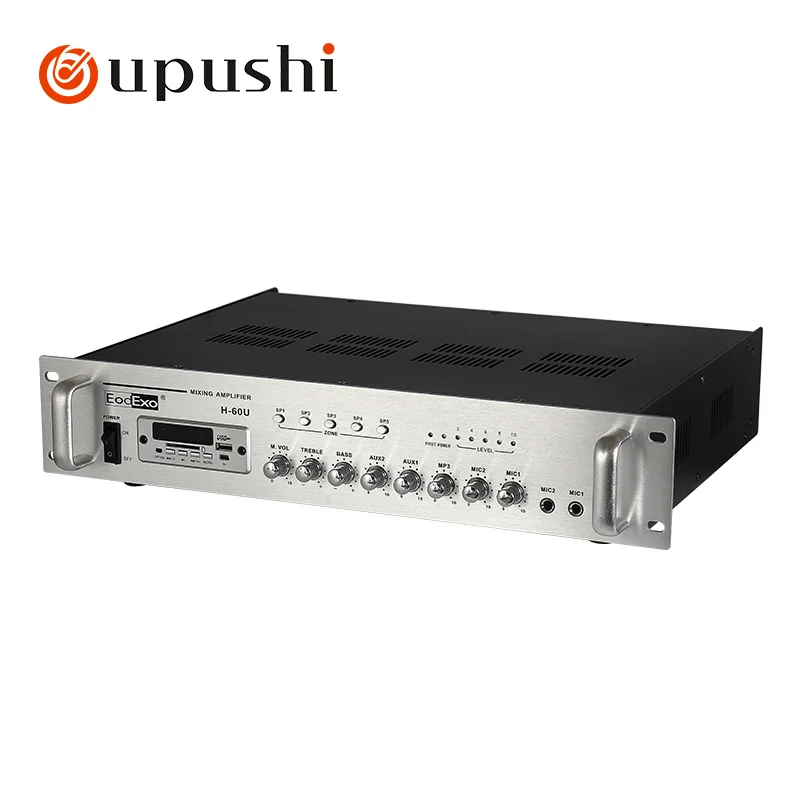 H-60U Public Broadcasting Home Bluetooth Pre amplifier 5-zone High power Audio Constant Voltage Amplifier view 6