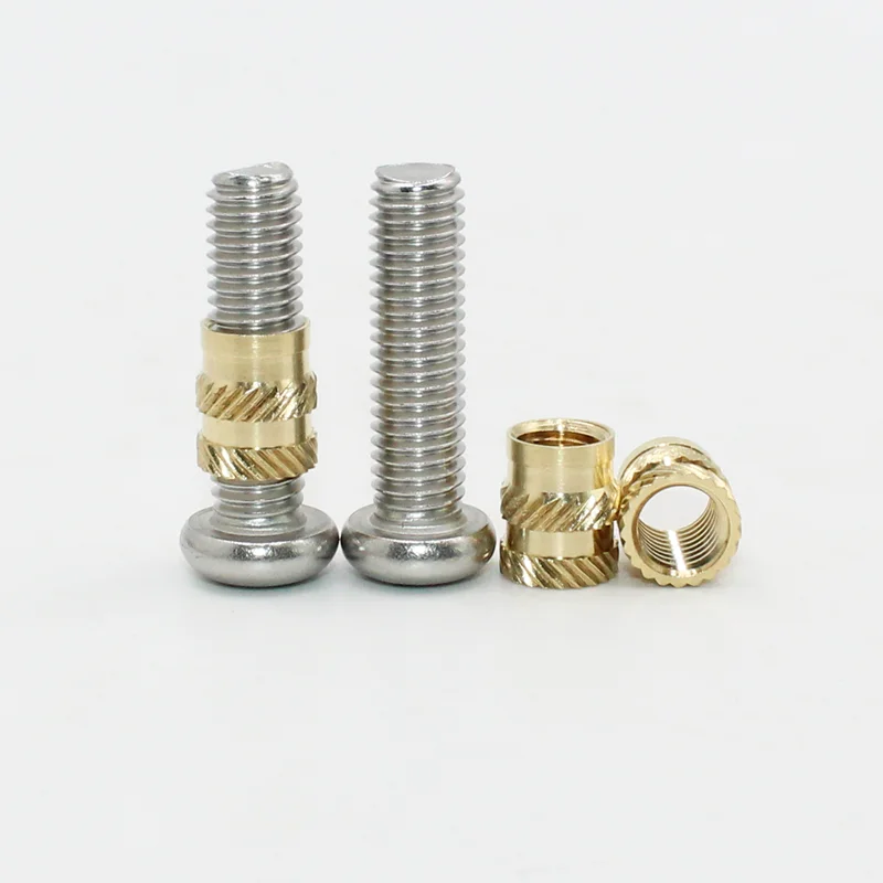 Brass Hot Melt Insert Nut Set M2 M2.5 M3 M4 M5 M6 Brass Thread Heat Molding Double Twill Injection Embedment Nut For 3D Printer