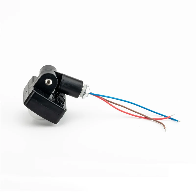 2X AC85-265V IP65 bewegingssensor verstelbare PIR-schakelaar ultradunne LED-licht PIR buiten bewegingssensordetector, 10 mm zwart-ABJU