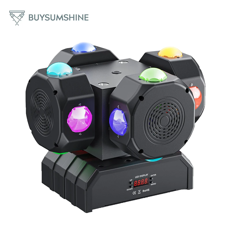 

Buysumshine 200W 4-Head LED Beam Moving Head Light AC95V-245V 50Hz RGBW DMX512 16PCS Stage Light for DJ Dance Hall KTV Disco Bar