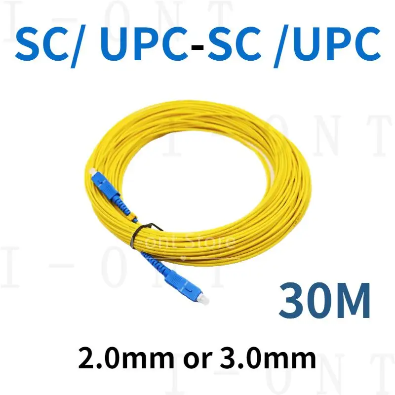 

30 Meters SC-SC SM SX30M 9/125um SC/UPC Fiber Optic Patch Cord Optical Fiber Jumper Cable