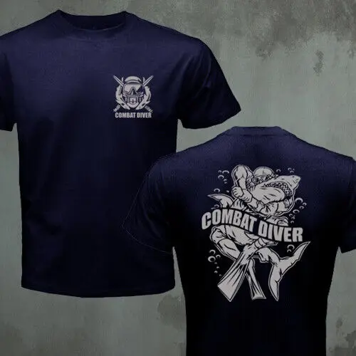 US Military Combat Diver Special Forces T-shirt Short Sleeve Casual 100% Cotton Shirt