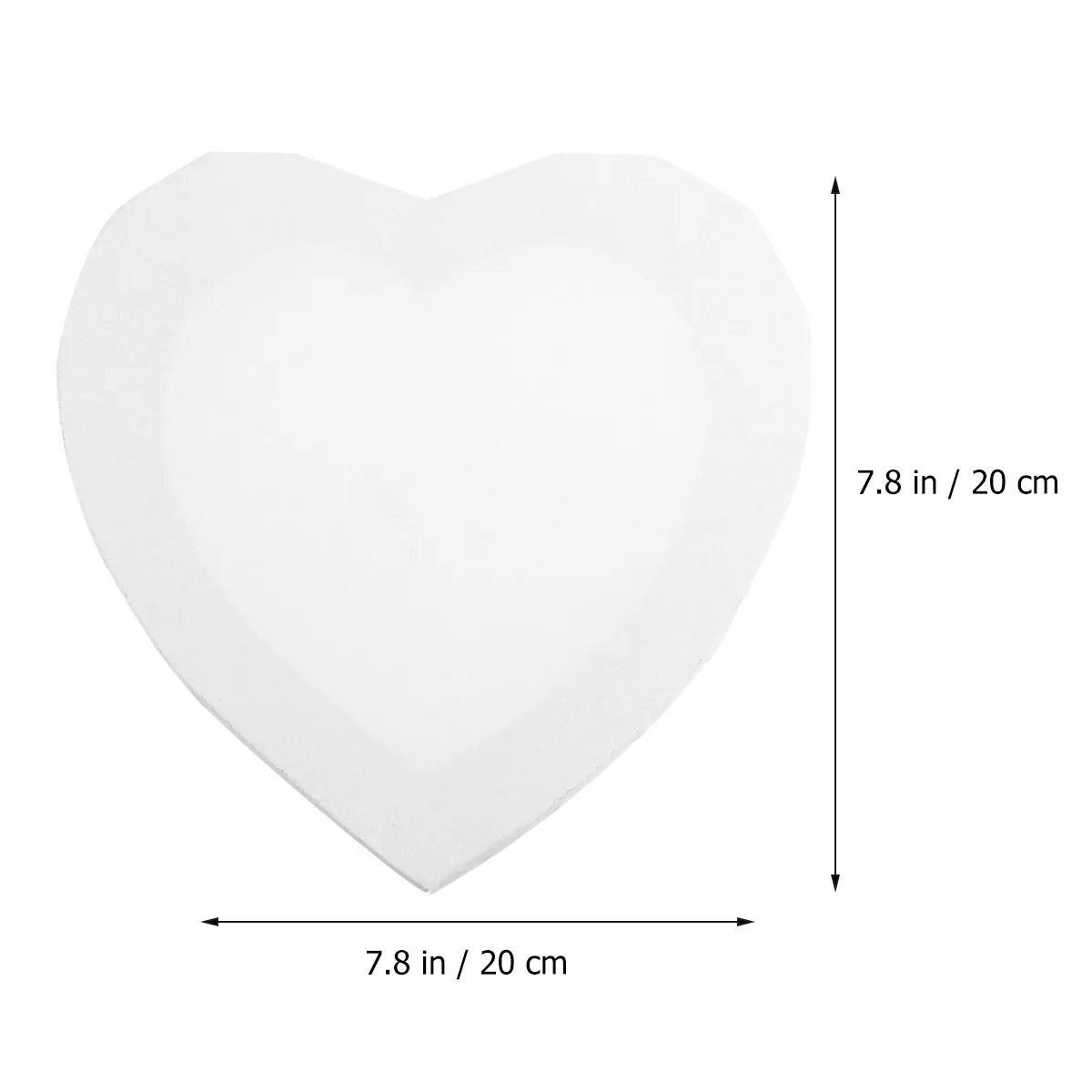 2Pcs Heart Style Canvas Painting Boards Natural Wood Frame Cotton Canvas Surface Professional Drawing Tool for Art Lovers