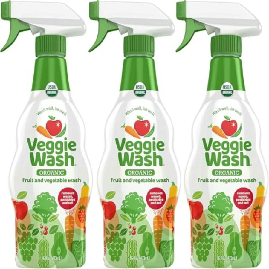 

Veggie Wash Organic Fruit and Vegetable Wash, Certified Organic, Ideal for Cleaning Produce, uid, Pack of 3 Packaging May Vary