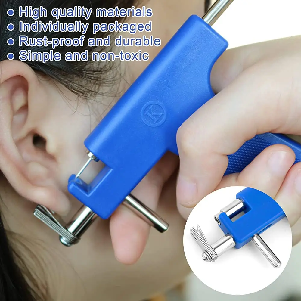 מקצועי אוזן פירסינג אקדח כלי סט מקצועי אוזן פירסינג אקדח כלי סט 98pcs אוזן הרבעה פלדה אוזן האף טבור גוף פירסינג