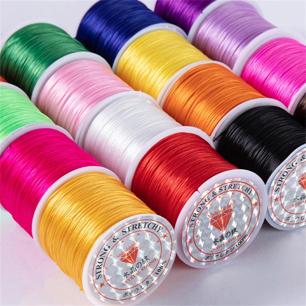 1 Roll/lot 60m Strong Elastic Crystal Beading Cords for Bracelet Necklace Stretch Thread Cord Line String DIY Jewelry Making