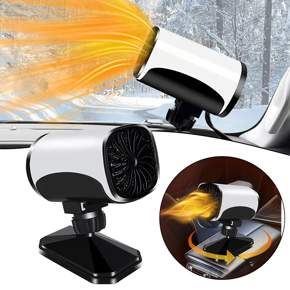 

Car Heater Fan 12V 150W Car Heater 2 In 1 Fast Heating Cooling Windshield Defroster Defogger With 360 Degree Rotary Base For Car