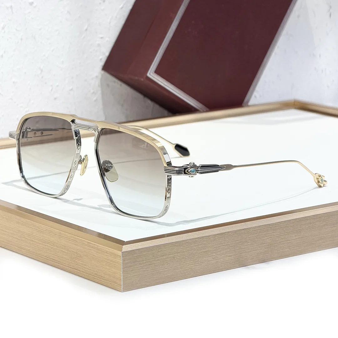 

JMM LABARGE Square Alloy Sunglasses Unisex Designer UV400 Prescription High Quality Eyewear with Case