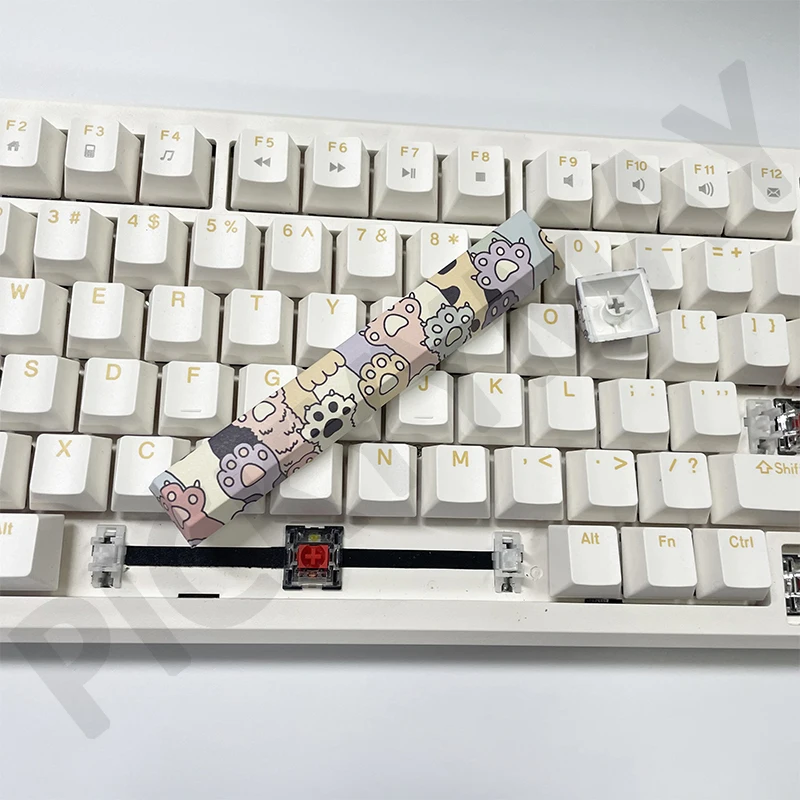 Katzen pfote 8 Stück farbstoff sublimierte pbt-Tasten kappen DIY-Leertaste Profil passen austauschbare Kirsch-MX-Schalter auf der mechanischen Tastatur