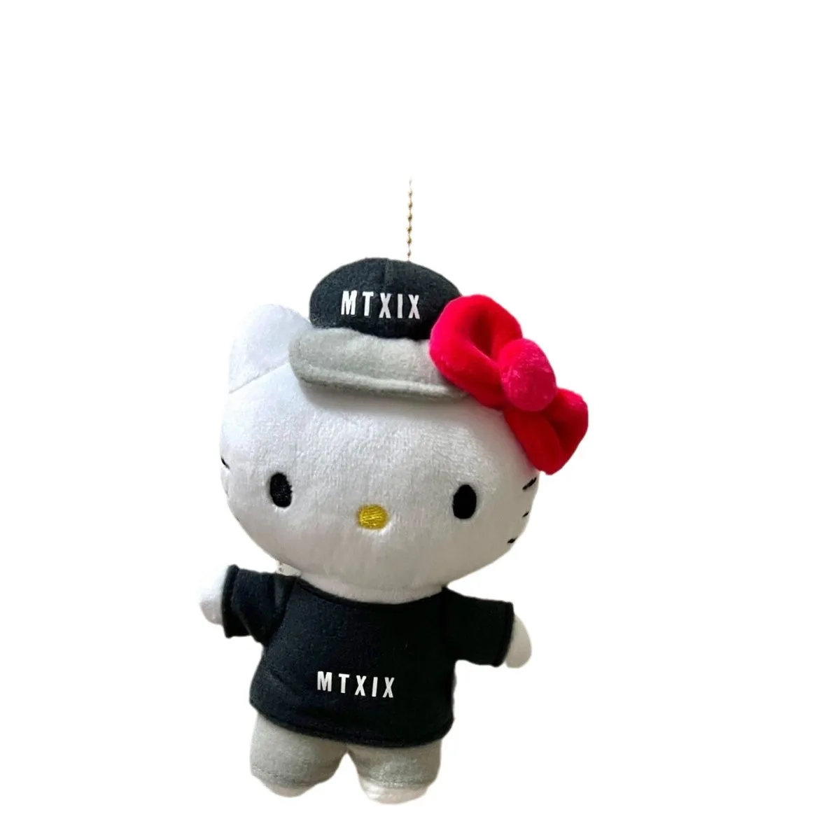 Hallo Kitty Baseball Kappe Plüsch Spielzeug Schlüsselbund Anime Kinder Stofftier Kitty Plushie Puppe Taschen Schlüsselring Mädchen Geburtstag Geschenke