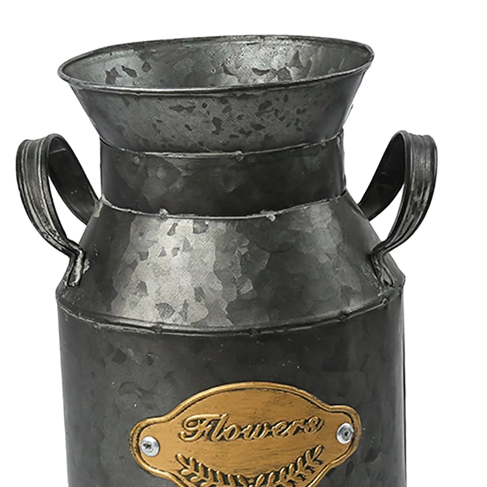 Versatile Iron Flower Bucket Planter for Home Office Restaurant Decor Farmhouse Table Vase