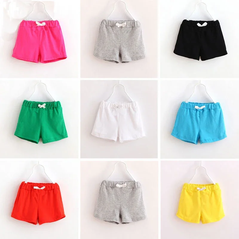 Baby Girls Boys Shorts 2024 Summer Children\'s Beach Short Pant Kids Candy Color Pants Toddler Sports Drawstring Trousers Casual