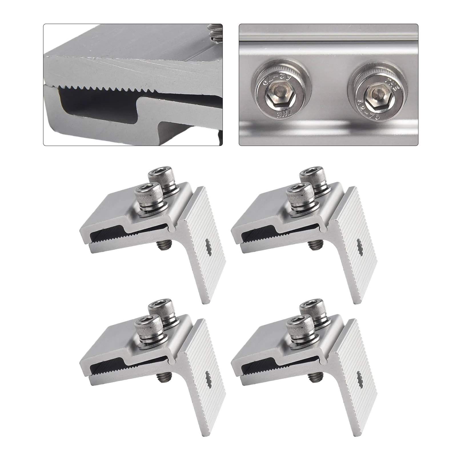 1/4Pcs Standing Seam Clamp Easy To Install Standi///////////////////Secure Solar PV Mounting On Folded Sheet Metal Roofs