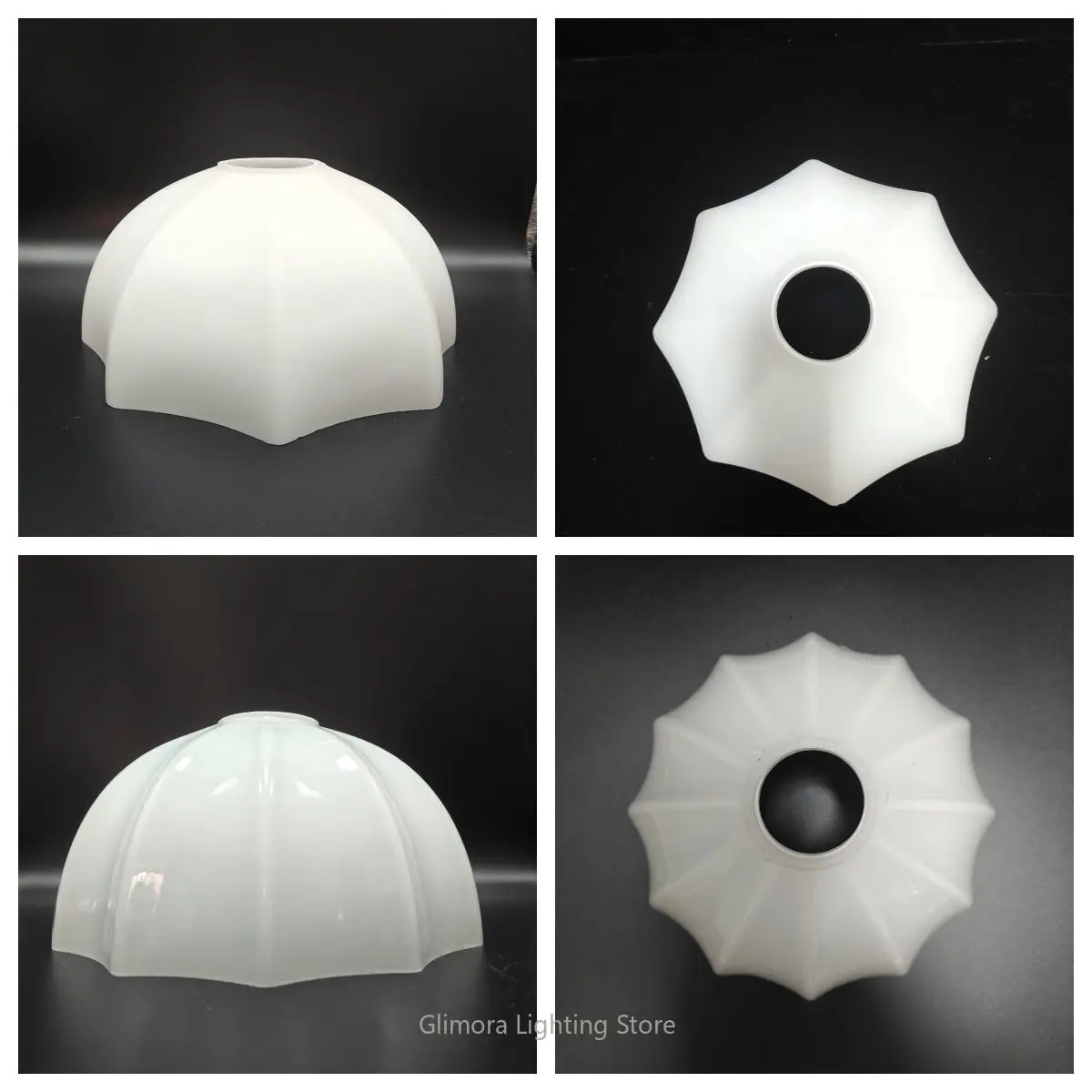 Modern Multi-Faceted Glass Lampshade for E27 Pendant Light, Warm White Variable Lighting for Living Room