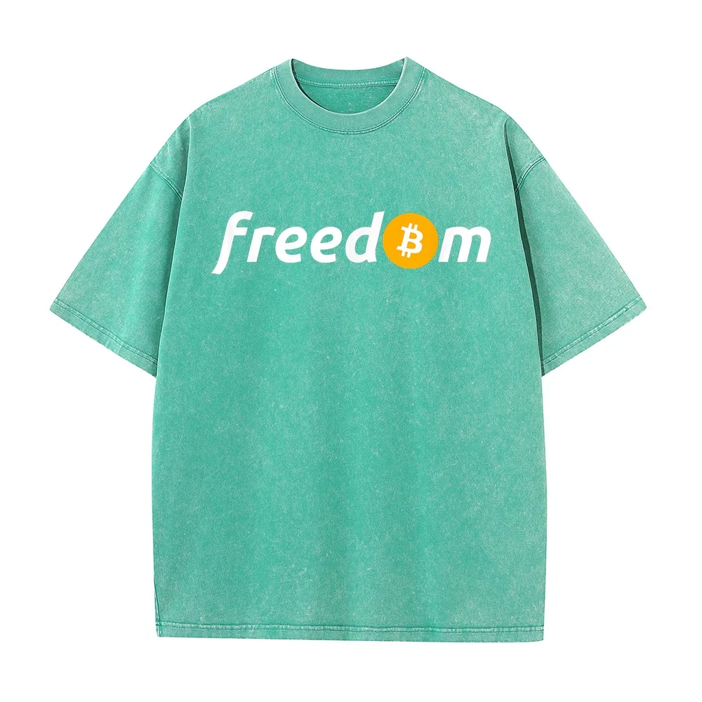 Bitcoin means Freedom: BTC Logo T Shirt for Crypto Fans T-Shirt Готическая Man Shirts Y2k Urban Casual Graphic Tee Funny Quote