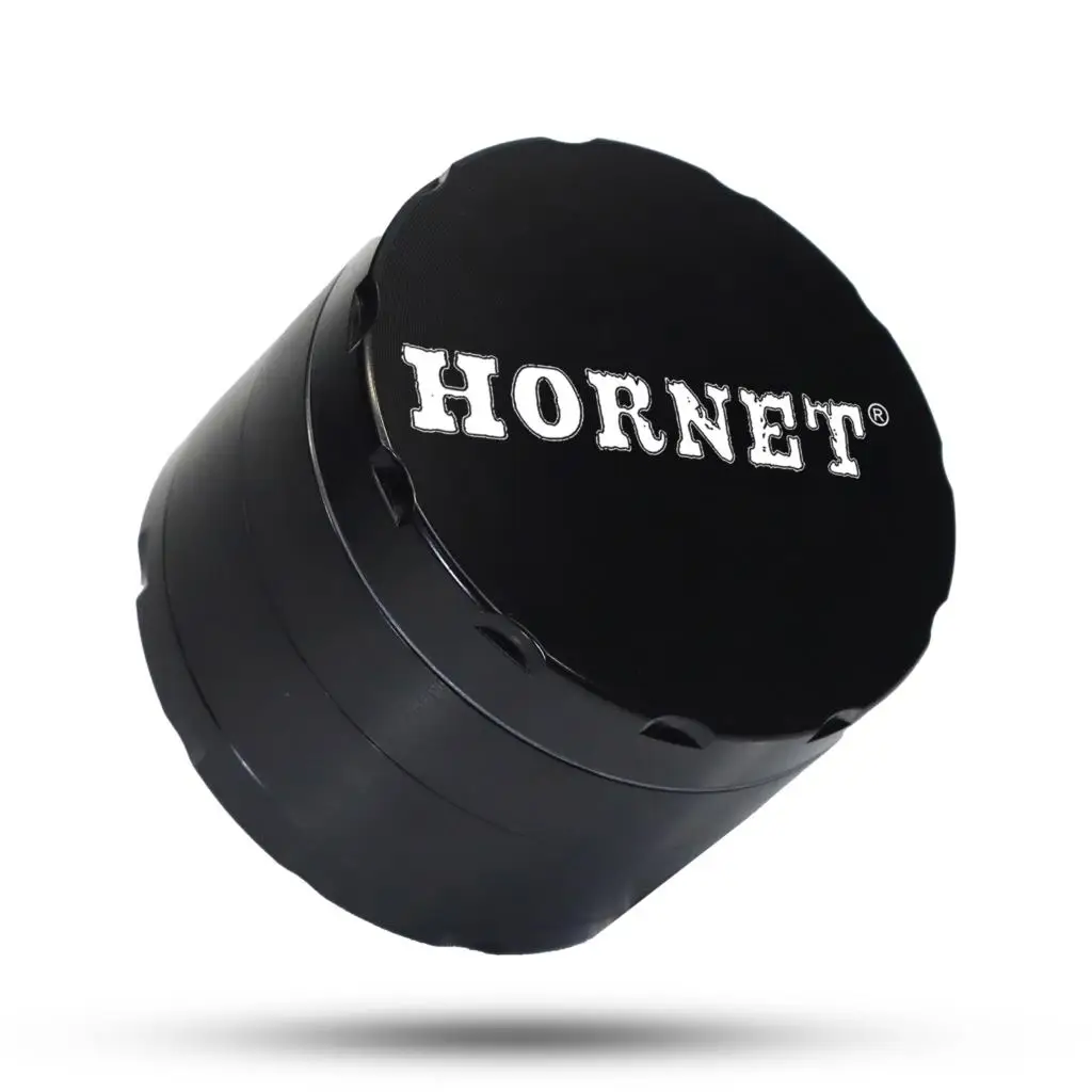 HORNET Zinc Alloy Herb Crusher with Diamond Teeth 4 Part 56 MM Metal Crusher Hand Miller Spice Crusher Mill Crusher