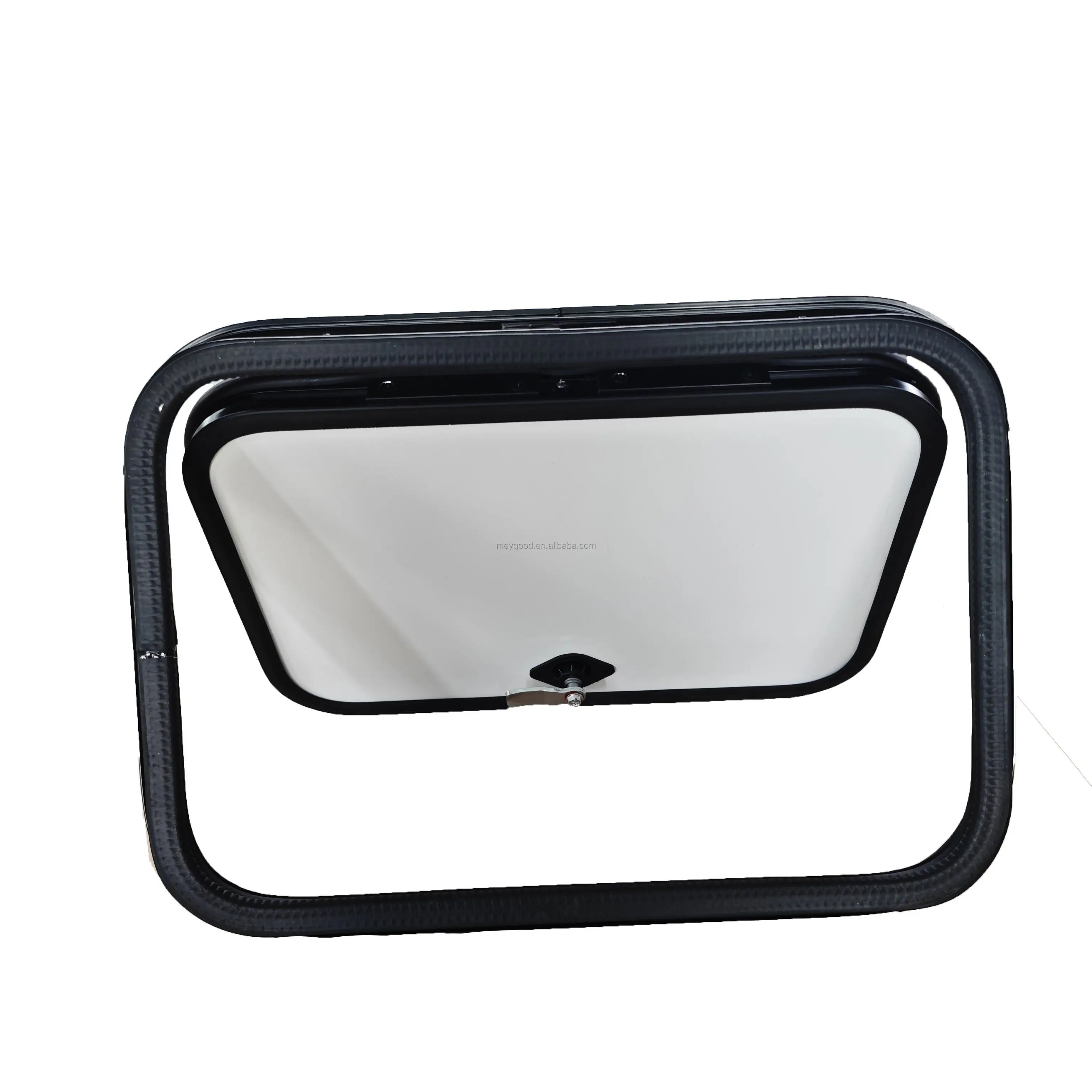 White 550x400mm RV Locker Door Caravan Aluminum Frame Access Door With Black Tension Lock For Trailer Motorhome Special Vehicle