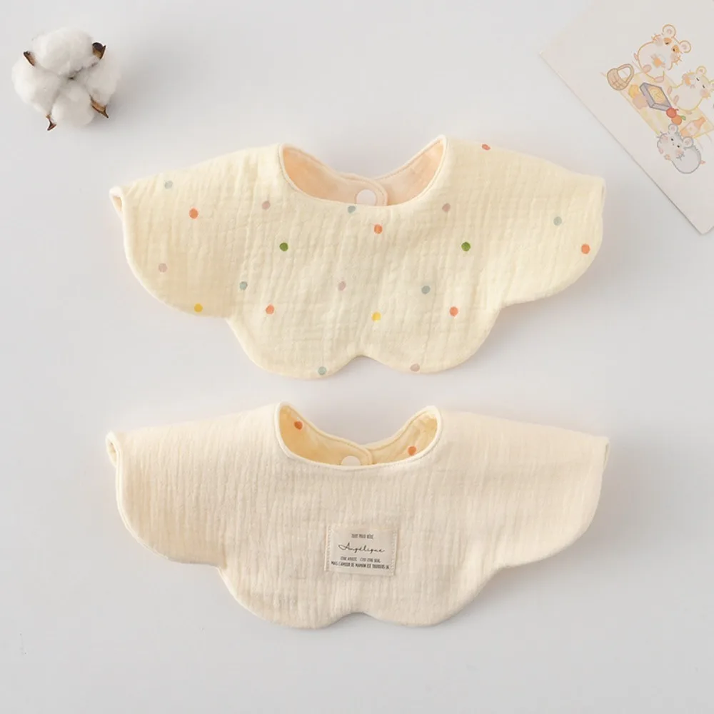 New Two-sided Usable Feeding Bib Pure Cotton Gauze Pacifier Saliva Towel Breathable Drool Bib For Newborn Toddler