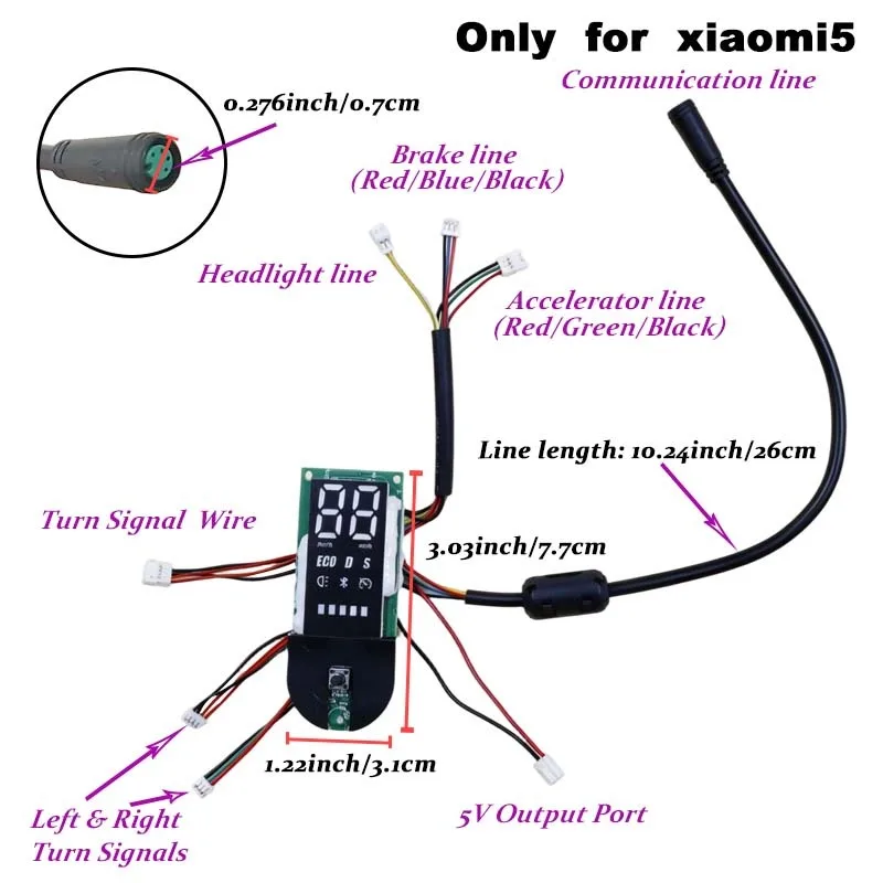 24V-63V 7A-25A Bluetooth Gsic Scooter APP 1200W Intelligent Scooter Controller Dashboard Throttle Line for Xiaomi 5 55km