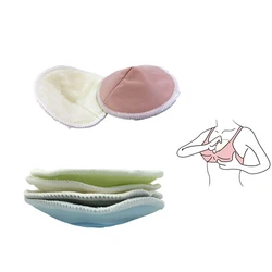 Coussinets d'Allaitement Lavables en Fibre de Qualité pour Femme Enceinte, Accessoire Prénatal et Postnatal, 2 Paires = 4 Pièces