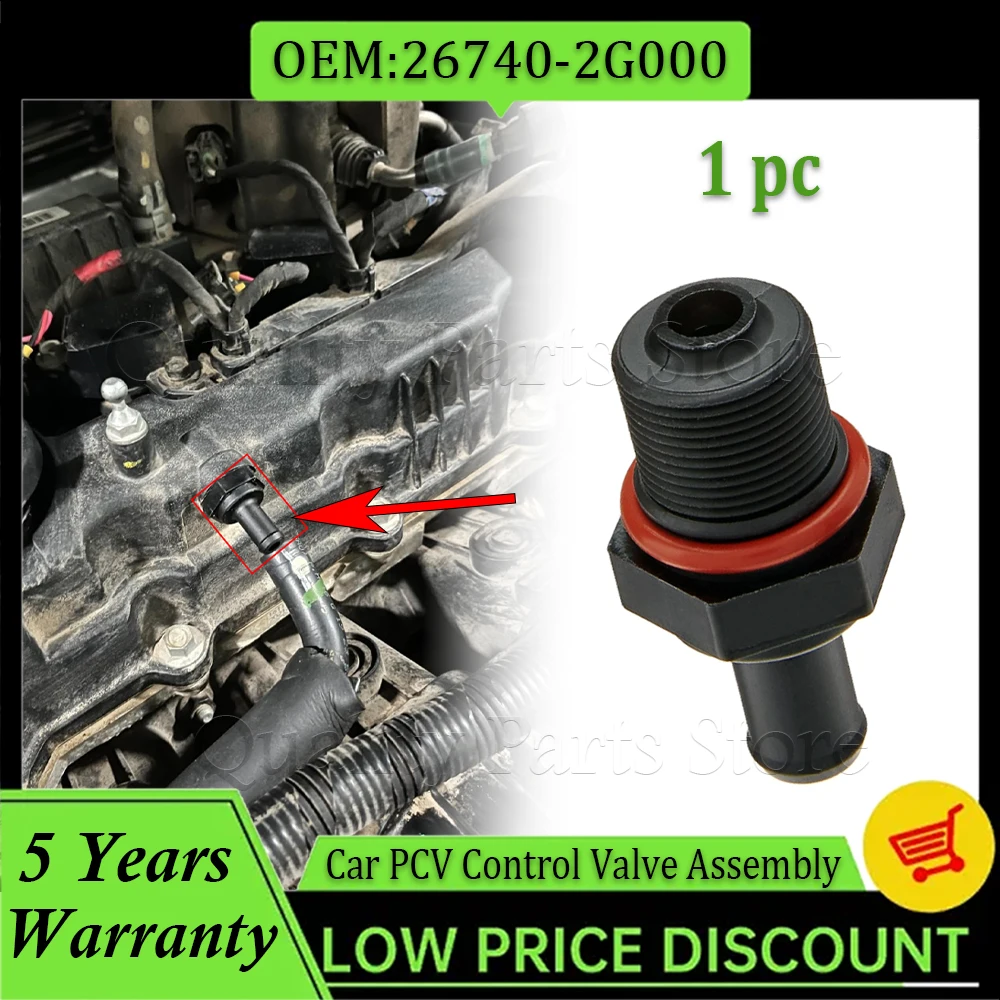 26740-2G000 267402G000 New PCV Valve Assembly For Hyundai Coupe 2012-2013 Elantra 2010-2015 Sonata 2008-2015 Tucson 2010-2015