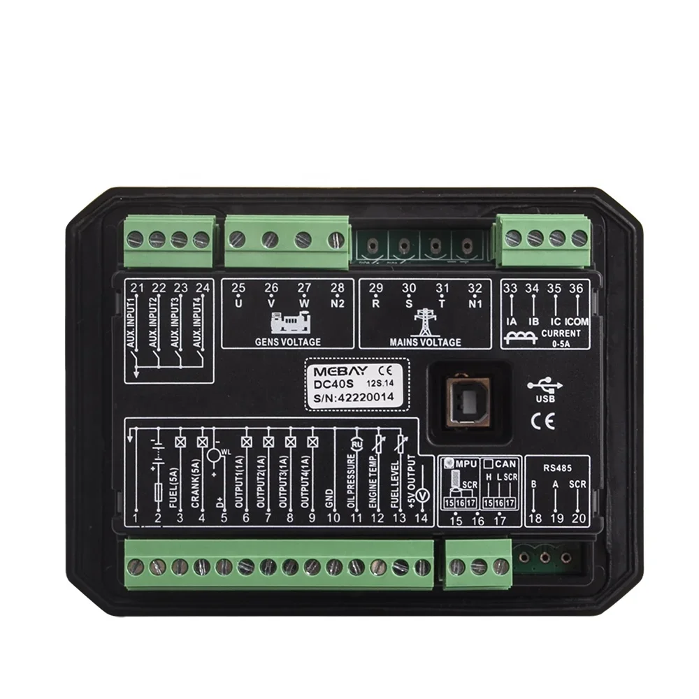 Replace HGM4010 DSE4610 DC40S Mabey  Gas Gasoline Generator Engine Controller Module Panel DC42S Replace HGM4020 DSE4620