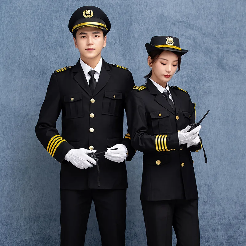 

Hotel Work Clothes Long-Sleeved Hotel Security Men's Welcome Reception Concierge Doorman Uniform Suit Autumn and Winter Clothes