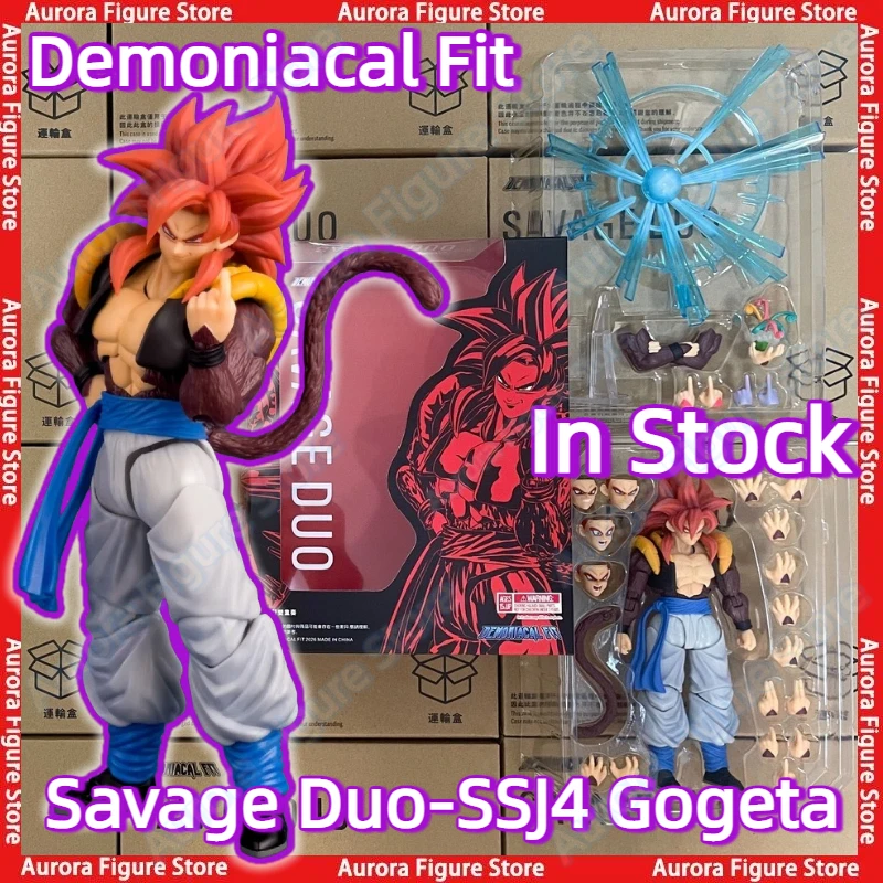 В наличии: Demoniacal Fit DF Dragon Ball Z SHF Super Saiyan 4 SSJ4 Gogeta Savage Duo — Аниме-фигурки, игрушки, модели из ПВХ, подарок