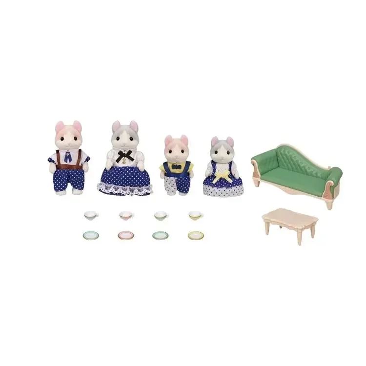 Le famiglie Sylvanian fingono di giocare con la bambola Kawaii Anime Figure Ternurines Sylvanian Cute Children Toys decorazione della stanza regalo di compleanno