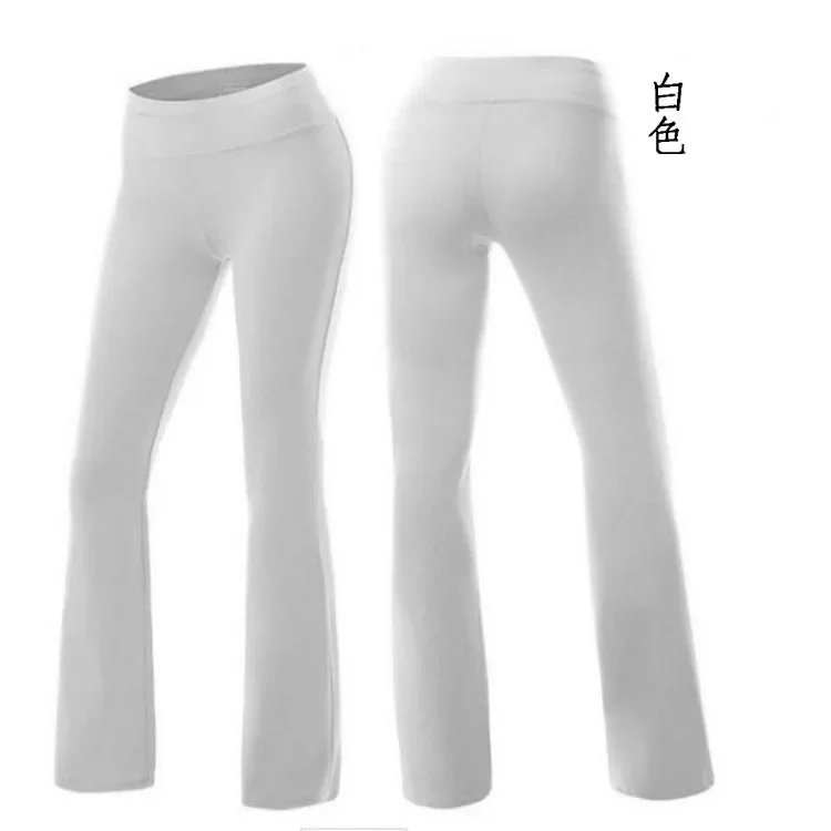 Women Leggings Loose Sports Wide Leg Pants Yoga Running Workout Straight Pants Solid Color