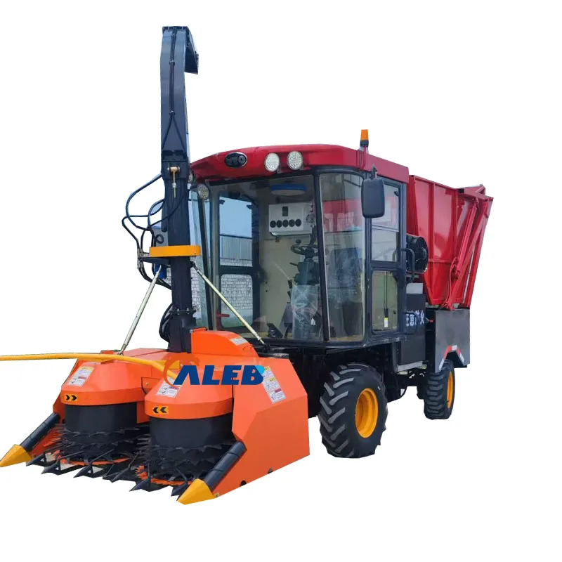 Crawler Type Caleb Split Disc Silage Harvester 140hp Gear Drive High Productivity 2 Rows Wheat Corn Napier Grass Side Harvester