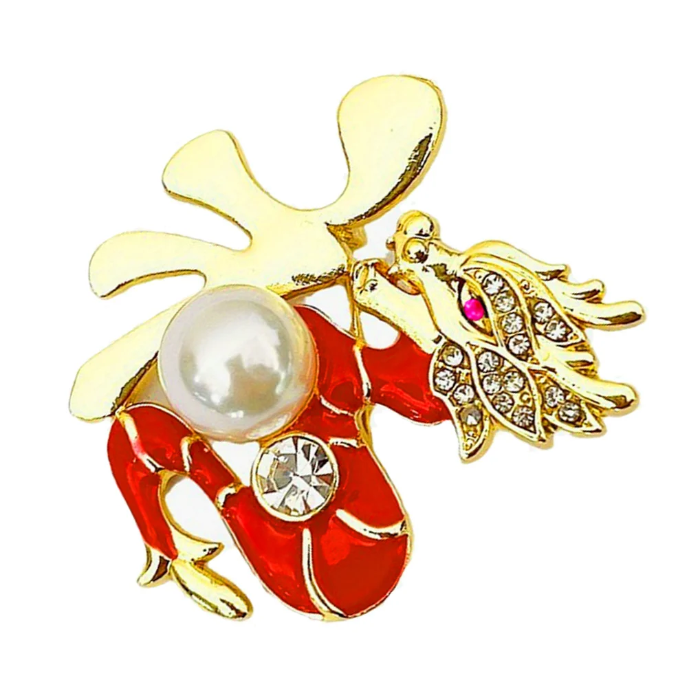 تصميم فريد من نوعه التنين التلبيب دبوس بروش احتفالي الزي التبعي الصينية الفاخرة هدية السنة الجديدة حفلة الأحداث ديكور #6