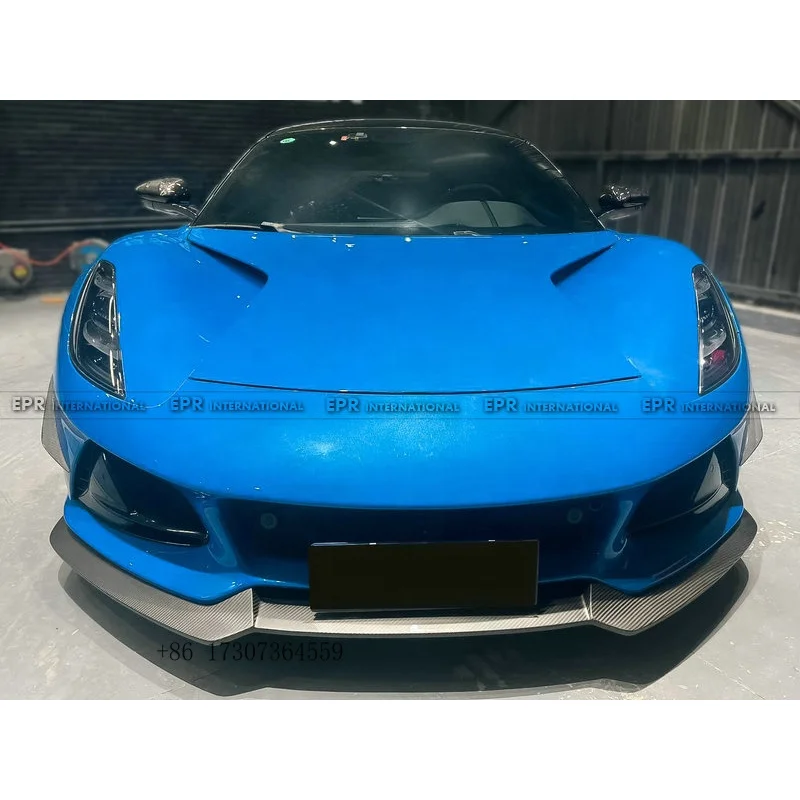 EPR 2022 For Lotus Emira Gen 1 Hardtop OD Type Matte Dry Carbon Luxury Front Bumper Canard Exterior Accessories