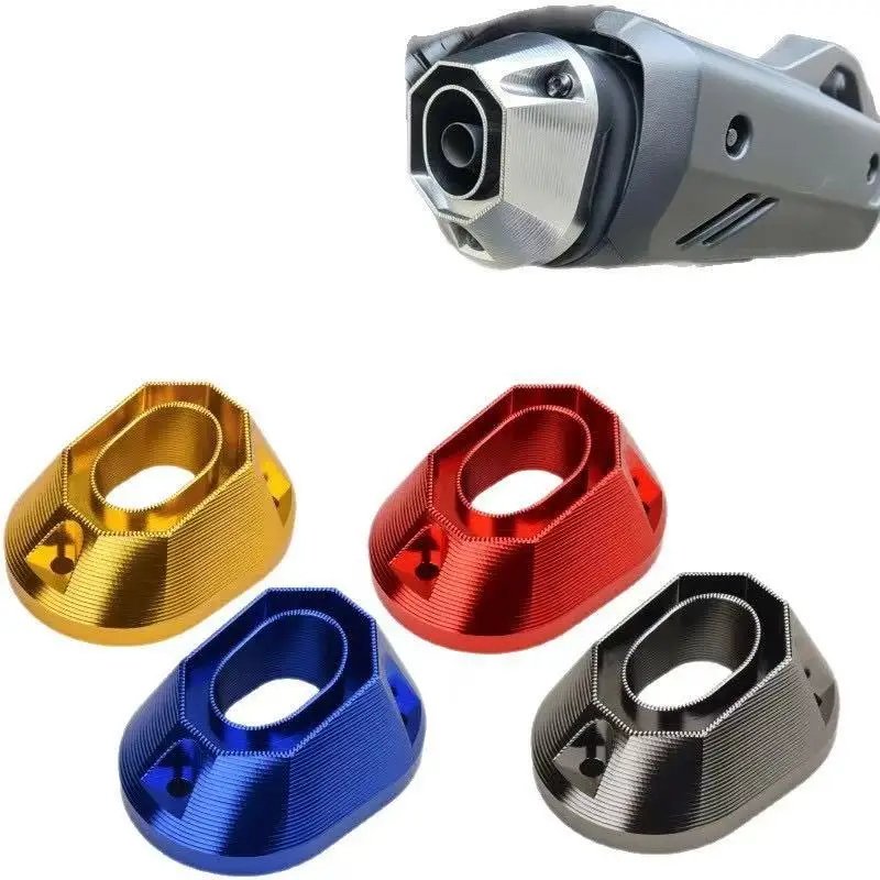 Motorcycle CNC Aluminum Exhaust Tail Cover Anti-friction Anti-scratch Protective Guard Decorative Shell, Perfect Fit for Honda N