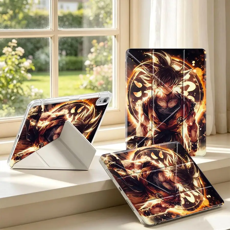 Tablet Case For Samsung Galaxy Tab S8 S7 FE S10 Lite A9 Plus S9 Plus A8 A11 With Pen Slot Cover Dragon Ball Anime Vegeta