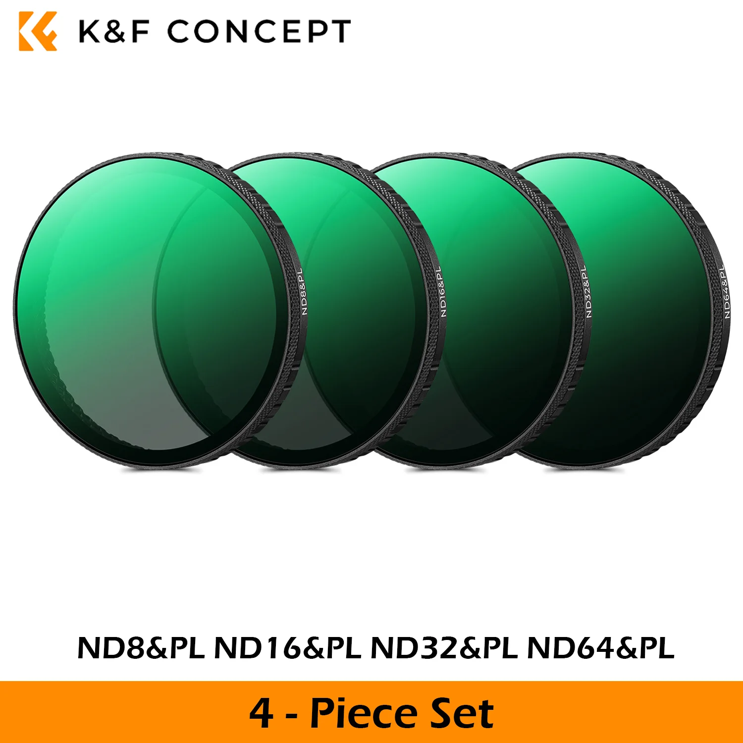 K&F CONCEPT Filterset voor DJI Osmo Action 6 – Inclusief Variabele ND PL CPL Zwarte Diffuser 1/4 en Vaste ND4 ND8 ND16 ND32 ND64
