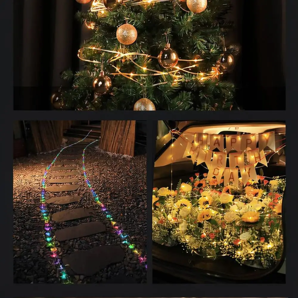 Outdoor Camping Tent Canopy LED String Light Portable Atmosphere Decoration Lamp Rechargeable Lighting Gear