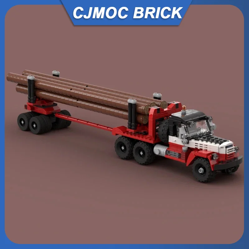 

698 шт. MOC транспортное оборудование гигантская модель лесозаготовителя с полюсным прицепом собранные строительные блоки игрушка детский подарок на день рождения