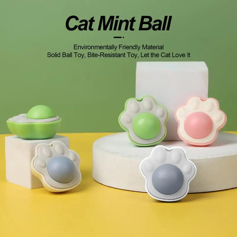 Cat Nip Ball Portable Catnip Edible Wall Ball Catnip Balls For Cats Cleaning Teeth And Protecting The Stomach