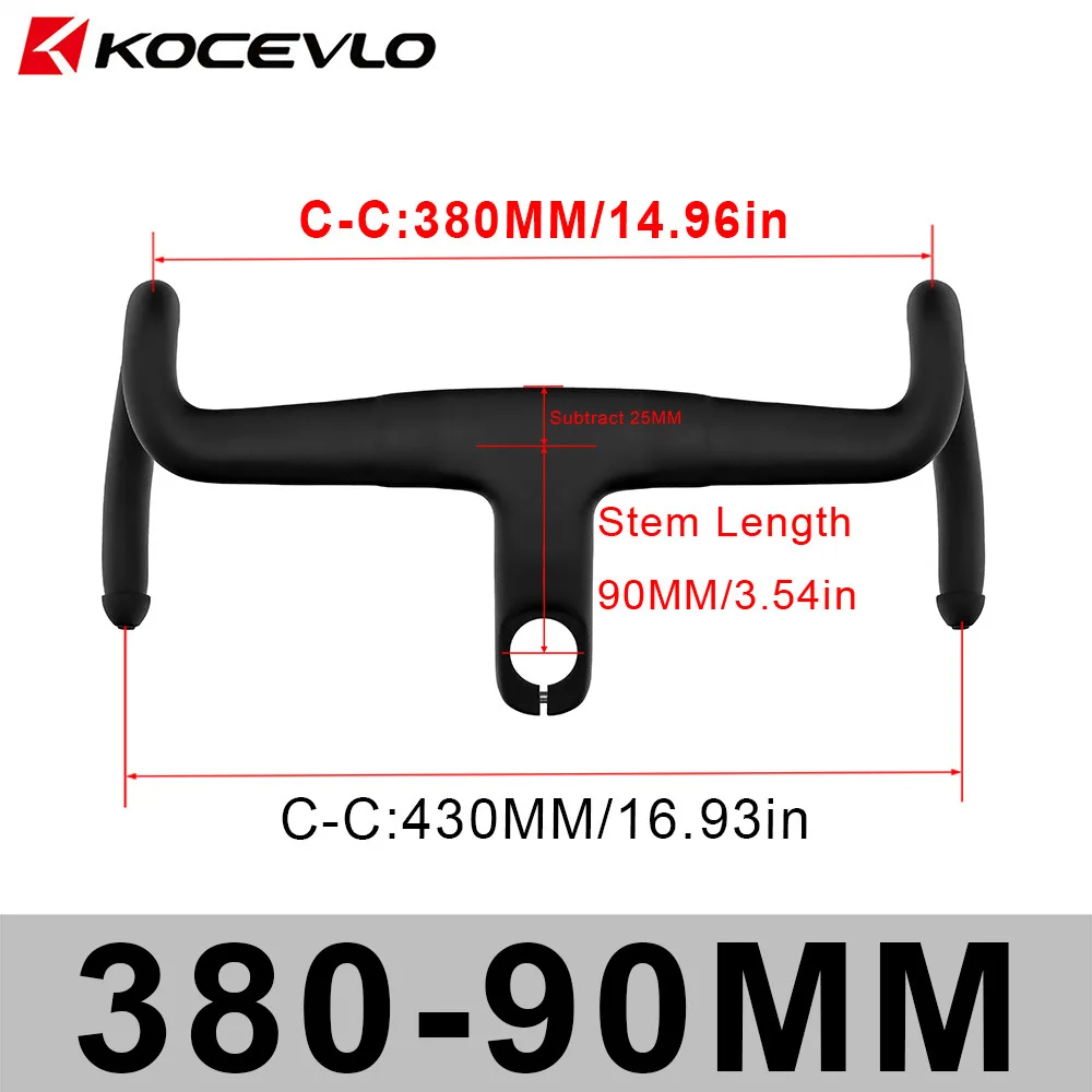 KOCEVLO K05 Full-Carbon Fiber Gravel Integrated One-Piece Drop Handlebar with Fully Internal Routing and Padding image 3