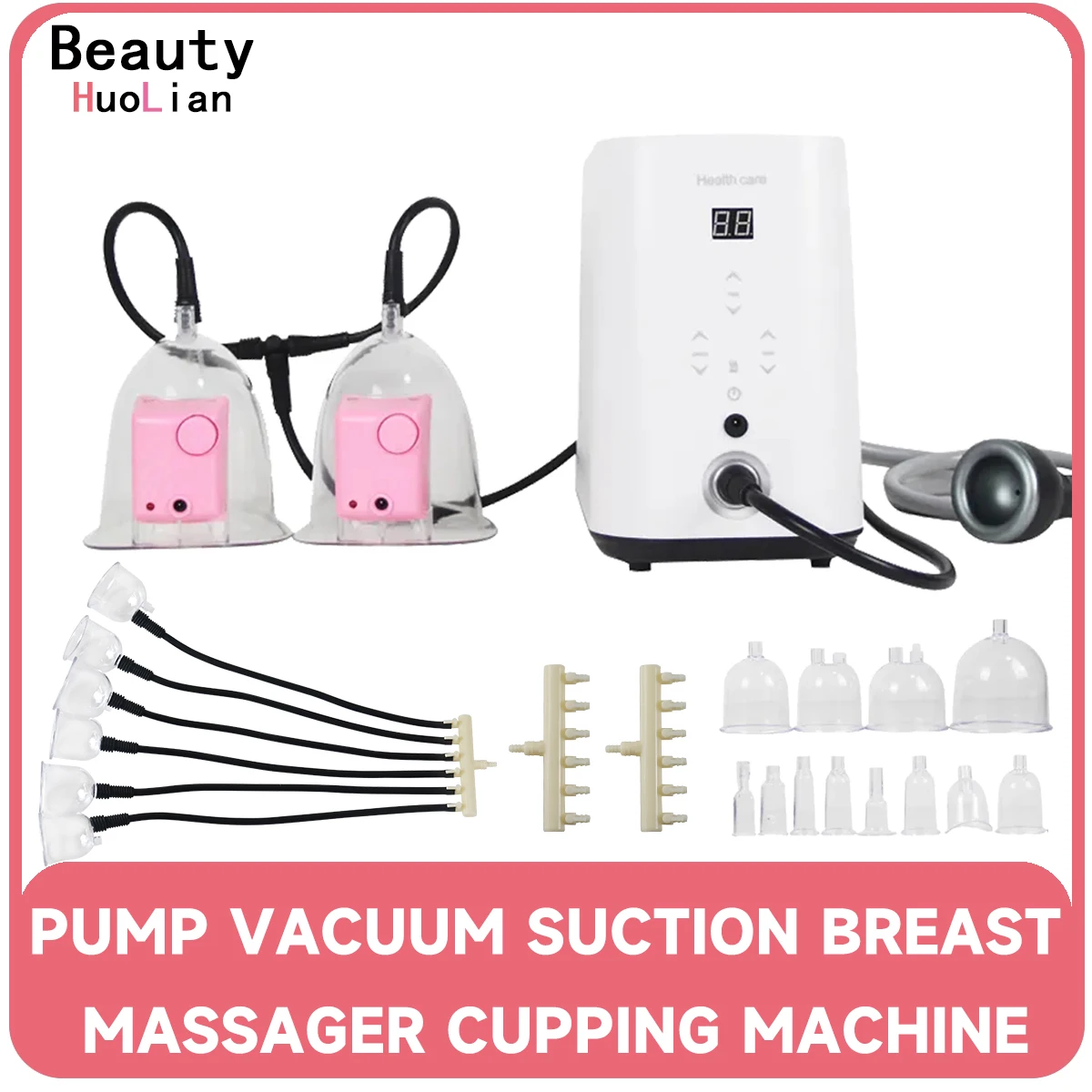 

Multifunctional Vacuum Cupping Scraping Breast Enlargement Machine Pumps Heating Therapy Massager Butt Enhancer Buttock Lifting