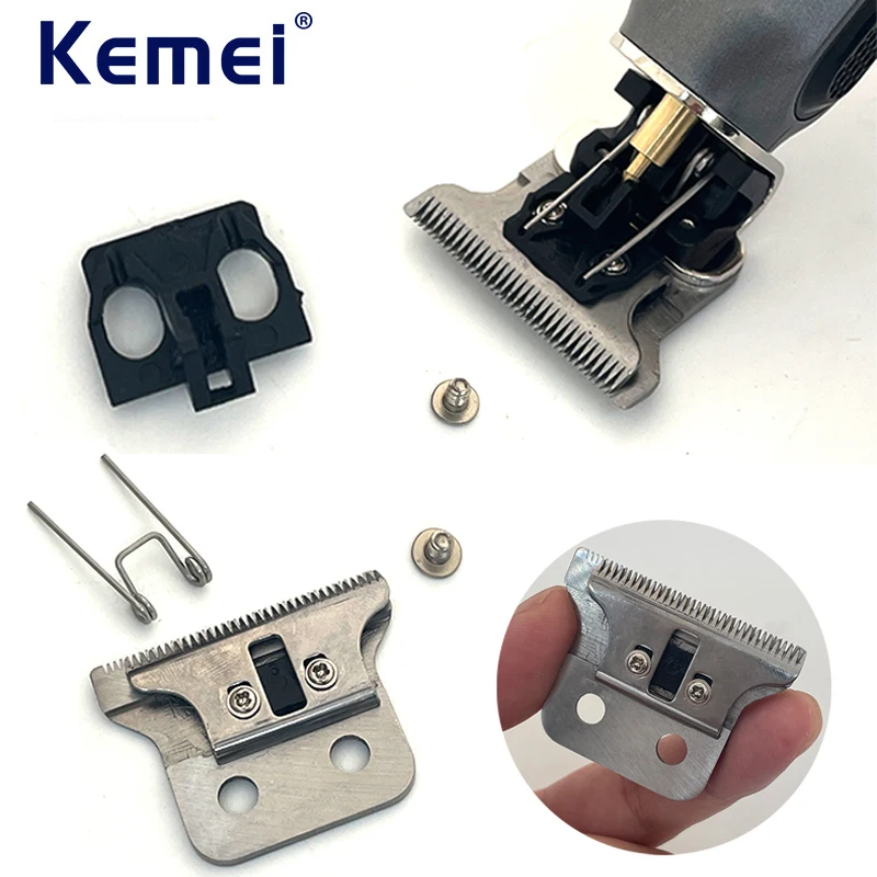 Professional 2-Hole Double Wide Trimmer Blade Replaceable Cutter Head For Kemei KM-1757 Hair Clipper with Screw