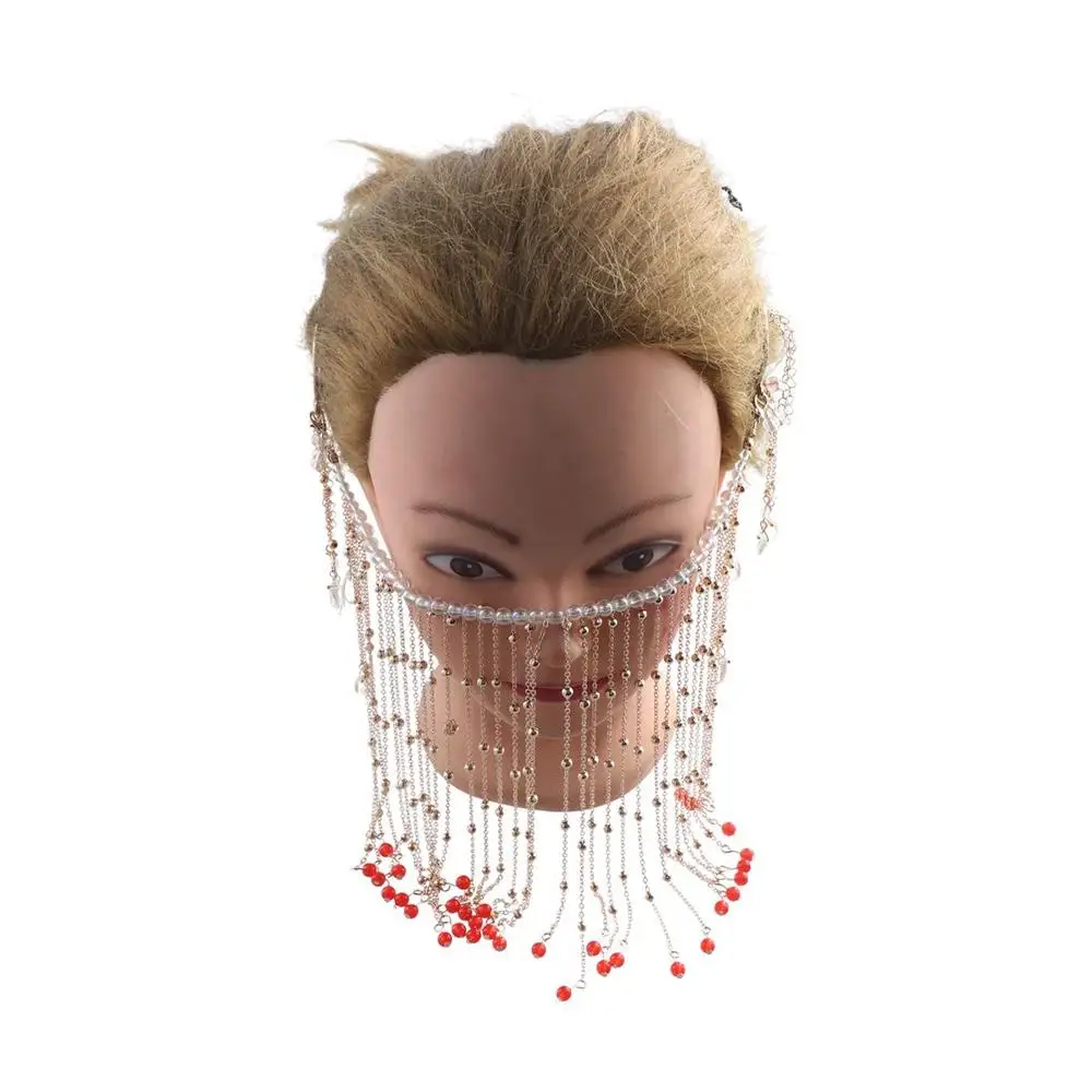 

Женские и девичьи украшения для волос в старинном стиле: цепочки, подвески на уши, головные уборы Ханьфу, ювелирные изделия для лица, вуали с кисточками