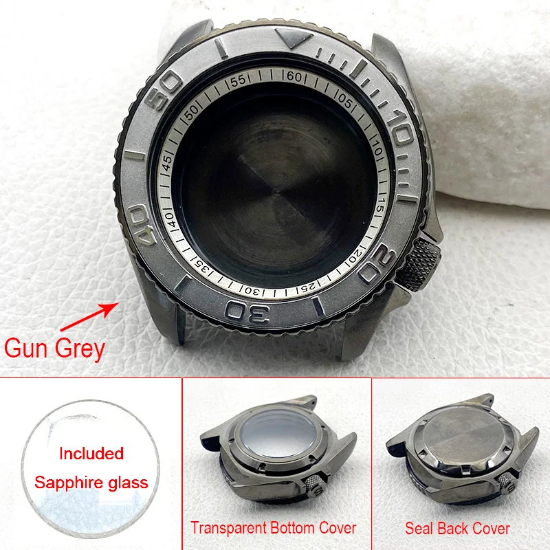 

42 мм пистолет-серый SKX007 SRPD сменный корпус для часов подходит для NH34 7S 4R NH35 NH36 механизм 20ATM водонепроницаемый корпус для часов для дайвинга по индивидуальному заказу
