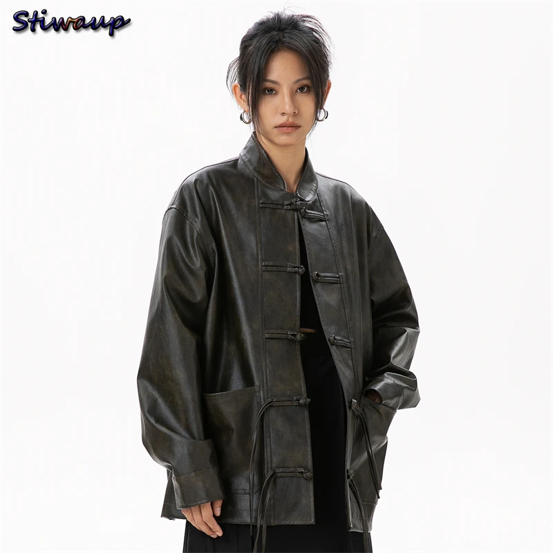 Women\'s Real Leather Jacket Sheepskin Coats 2024 Women New in Outerwears Chinese Style Authentic Genuine Leather Jacket Women