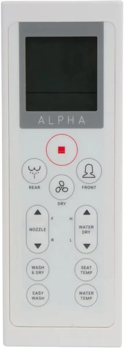 ALPHA BIDET JX-Siège de toilette bidet allongé, blanc, eau chaude sans fin, lavage arrière et avant, lumière LED, fonctionnement silencieux, sans fil