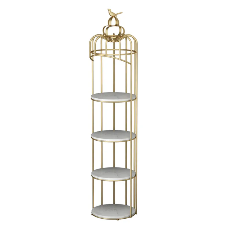

Premium Nordic wrought iron bird cage flower stand indoor balcony living room floor-to-ceiling multi-layer shelf storage